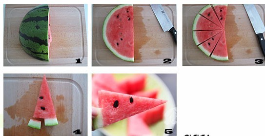 西瓜果盘的5种优雅切法